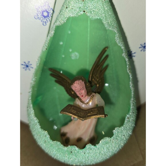 Jewelbrite Christmas Ornaments Diorama Choir Angels Frosted Glass Teardrop Unuse - Picture 4 of 15